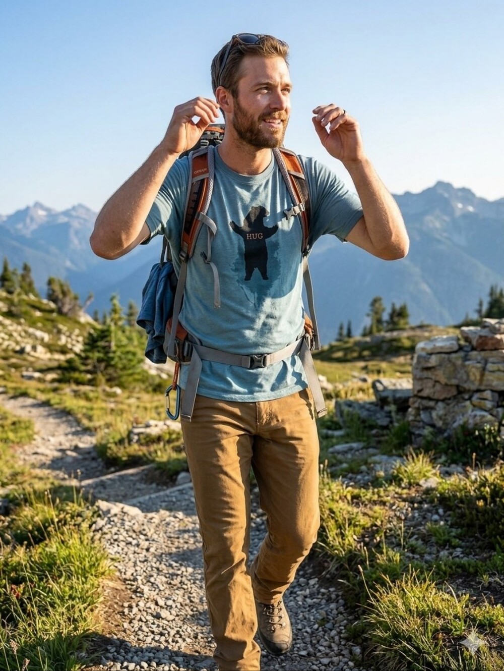 Prana Blue Bear Hug Tee